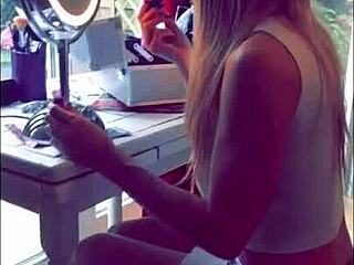 On my second day in Paris, this slut flashed her panties for my BBC