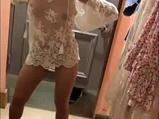 On my second day in Paris, this slut flashed her panties for my BBC