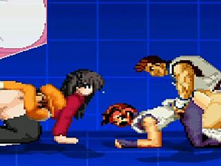 yuri and rin sharing emotional anime moments.