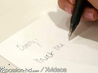 Surprise Shower Bathing with Brunette in Passion-HD