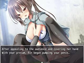 Tower of Alfimia Part 2: Femdom Handjob with Tits Teasing