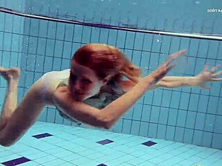 European Babe Nastya's Tight Pussy by Pool