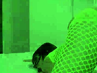 hot brunette swallows & gags on cock