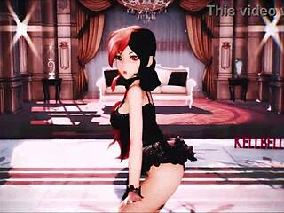 neo rwby mmd in lingerie animation