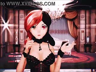 neo rwby mmd in lingerie animation