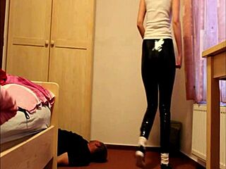 Sneaker Trample Fetish In Bold Display