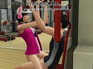 Feeling the passion during sexercise with my horny girlfriend in the gym.