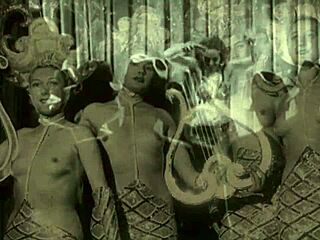 Vintage showgirls in retro performance.