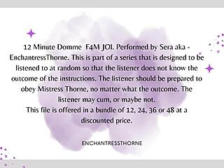 The femdom gives JERK OFF INSTRUCTIONS in this domination session, part 6 of 12