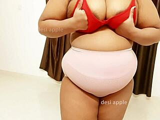 The sexy lady with big boobs enjoys casual intimate moments