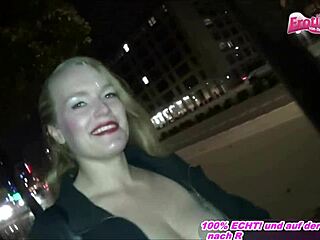 German Lady's Public Walk with Facial