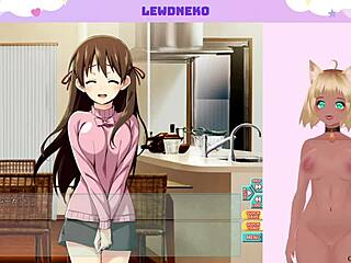 Vtuber lewdneko reaches orgasm while playing go go nippon and masturbating with toys.