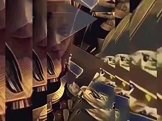 Hot shemale teasing! Rips clothes in bathroom, undresses to nude striptease.