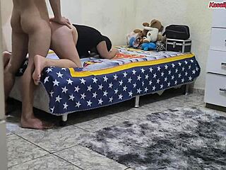 Stepfather Fucks Half-Sister In Bedroom!