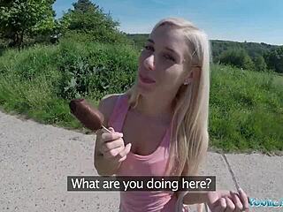 Uau, loira maluca Nesty exigindo sexo ao ar livre, tão selvagem!