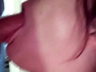 petite brunette amateur deepthroats and licks ass before face fucking