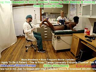 Hey Rina Arem, bereit für demütigende Gyno-Untersuchung von Doctor Tampa an der Tampa Uni mit Handschuhen und Ebony-Fetisch?
