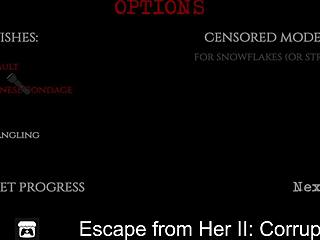 I play escape from her ii corruption game with tickling and bondage