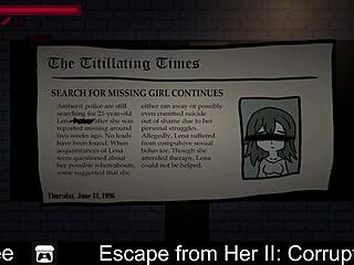 I play escape from her ii corruption game with tickling and bondage