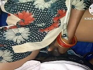 Indian bhabhi enjoys a quiet desi night, feeling relaxed as water flows naturally.