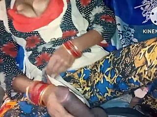 Indian bhabhi enjoys a quiet desi night, feeling relaxed as water flows naturally.