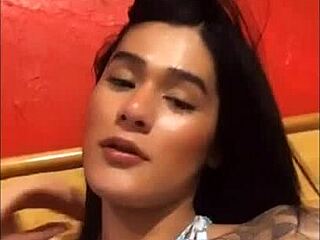 Skinny and young tranny prostitutes partying and working in compilation