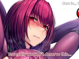 Scathach's femdom edging hentai joi with cumshot facial