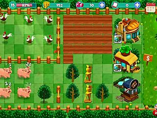 playing nutaku booty farm hentai, fucking the milf's big ass on the ranch fantasy 😍