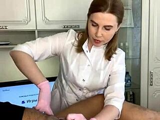 Sugarnadya waxes odd penis with piercings in close-up view