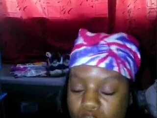 Ebony girl gives sloppy blowjob to monster cock in Atlanta POV