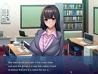 having sex with your colleague in this hentai game part 1