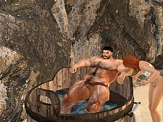 Handsome Cam Heyward Gets Steamy Blowjob at Spa