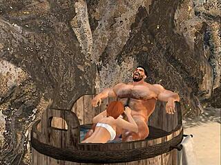 Handsome Cam Heyward Gets Steamy Blowjob at Spa