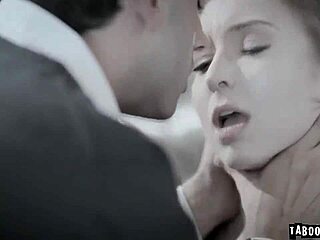 jake adams bangs gracie may green's pussy so rough, with rimjob and facial in a group scene