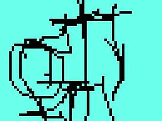 Testing my pixel art animation with a doll performing oral sex, just the blowjob part.