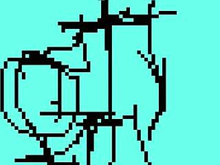 Testing my pixel art animation with a doll performing oral sex, just the blowjob part.