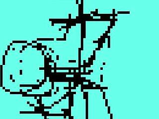 Testing my pixel art animation with a doll performing oral sex, just the blowjob part.