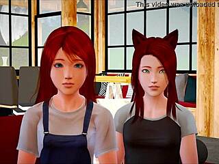 In MY NEW FAMILY 388, the teen 18+ with BIG TITS plays a game with the MILF