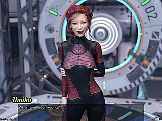 Asian Milf Scientist Stranded in Space Showcases Her Project in 3D