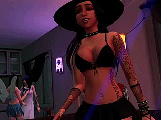 Jozie Dark Halloween Tease in Sims 4!