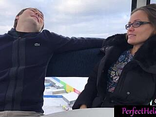 Hot girl gives public blowjob to stranger at resort