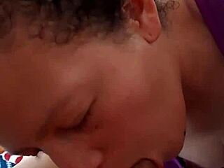 She's learning to give a blowjob