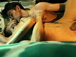 two young gays fuck in the photo studio, sucking and anal.