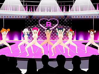 Pokemon girls are tricked into dancing naked after hypnosis