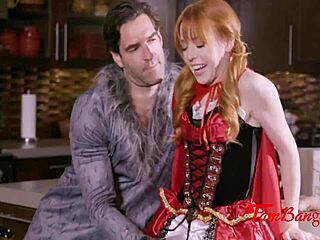 i'm so thrilled red riding hood spends halloween night riding and fucking with her stepdad in taboo style