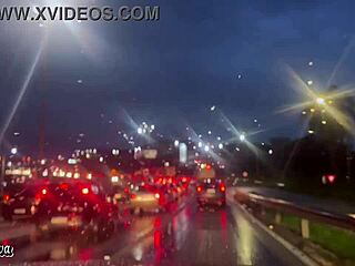 Latina Lesbian Blowjob in Public Car Leading to Monster Cock Cumshot