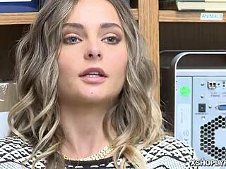 Jason Foreskin Feeds Aften Opal His Huge Cock for Deepthroat in Office