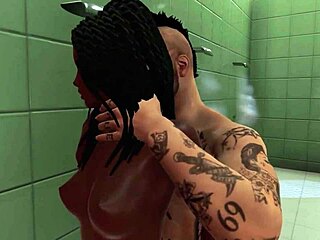 wbp140 cartoon babe bribes security with hardcore anal action