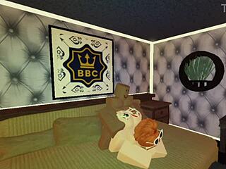 Redhead slut bends over for daddy's big cock in ass pounding part 2