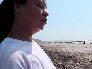 Cute Sexy Latina Spots Me on Beach Then Quickly Goes for Intense Cum-Filled Action in Public